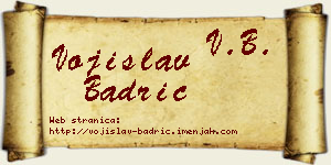 Vojislav Badrić vizit kartica